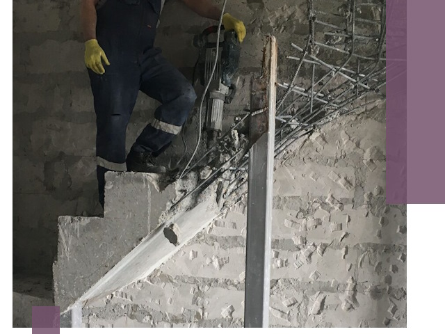 Демонтаж металлических и бетонных лестниц в Шадринске
