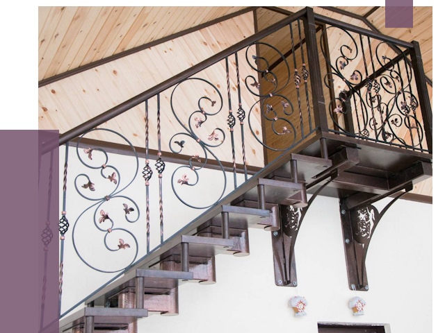 Кованые лестницы в Шадринске от 80660 руб. под ключ