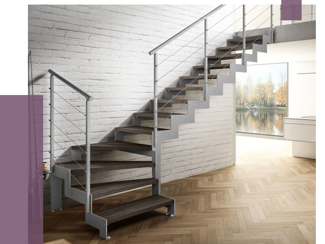 Г-образные лестницы под ключ в Шадринске от 37486 руб. | ПРОЛЁТ-Шдр