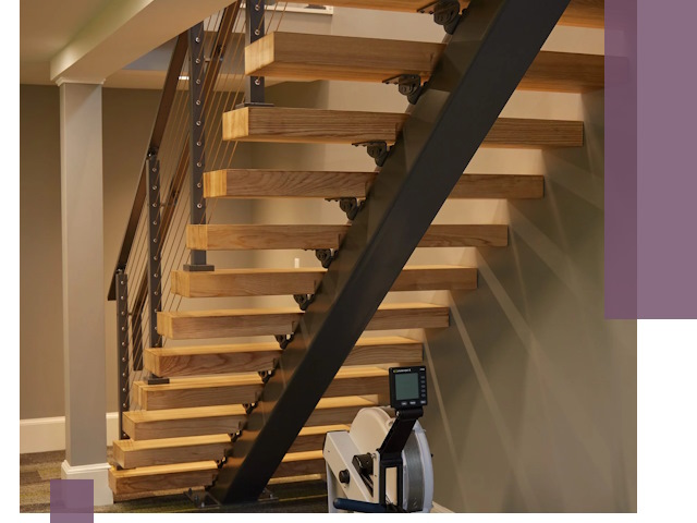 Лестницы на монокосоурах под ключ в Шадринске - изготовление и монтаж