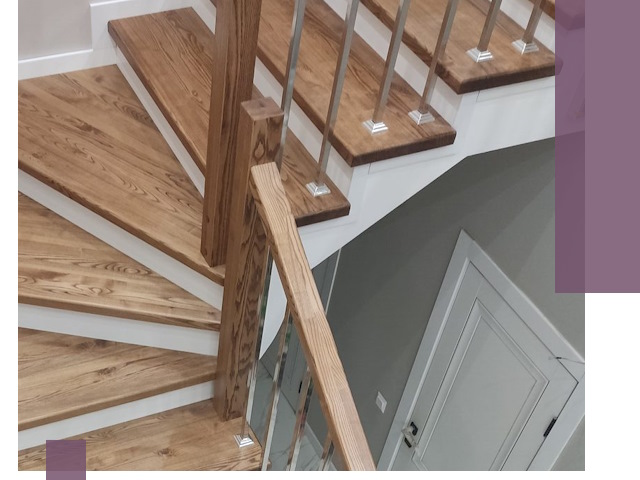 Обшивка металлических лестниц под ключ в Шадринске