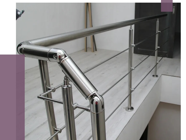 Перила из нержавеющей стали в Шадринске от 9100 руб. под ключ | ПРОЛЁТ-Шдр