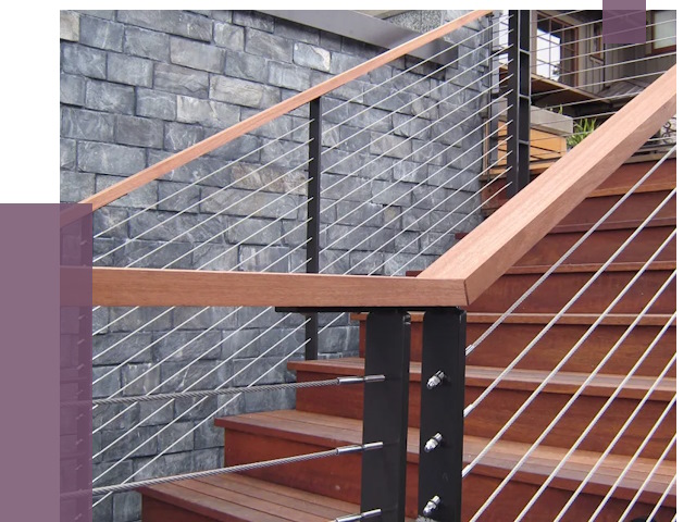 Тросовые перила под ключ в Шадринске от 7859 руб. 