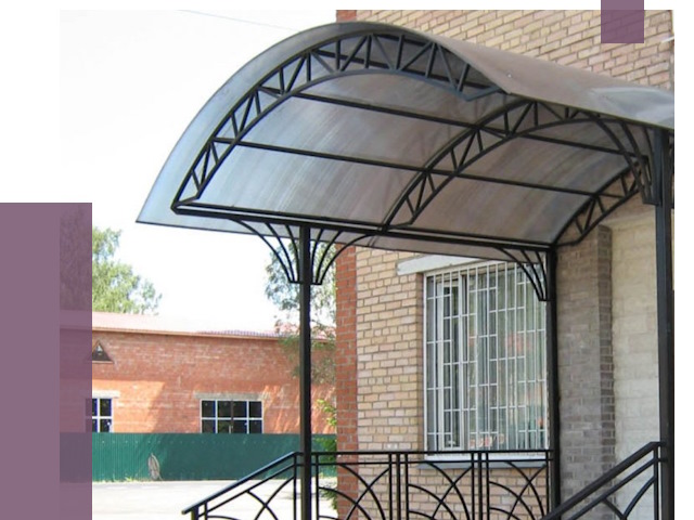 Металлические навесы и козырьки в Шадринске от 12926 руб.