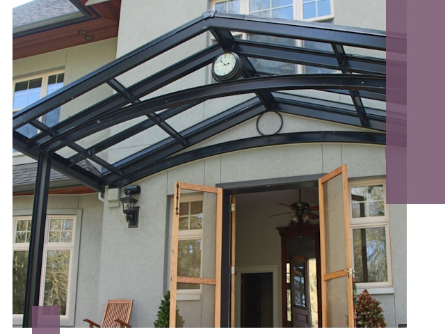 Изготовление и монтаж навесов и козырьков в Шадринске