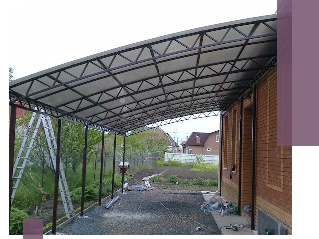 Профессиональный монтаж навесов под ключ в Шадринске