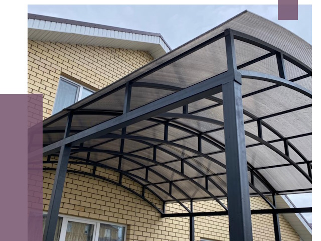 Монтаж козырьков в Шадринске от 11634 руб. | ПРОЛЁТ-Шдр