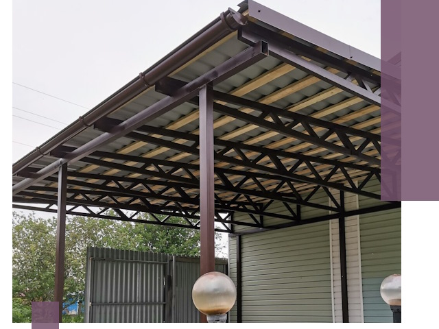 Навесы под ключ в Шадринске: изготовление, монтаж и гарантия