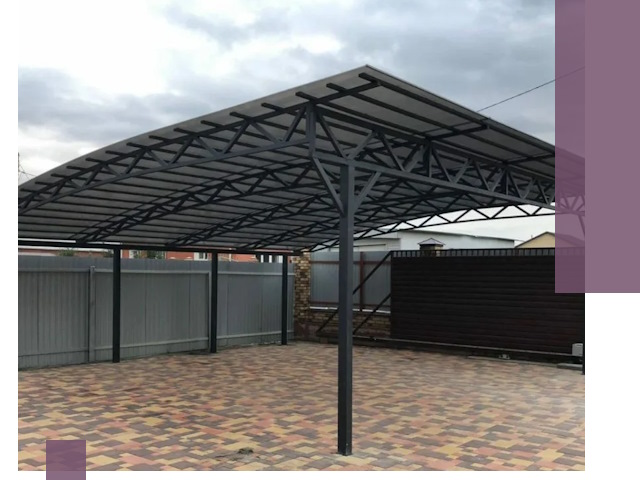 Недорогие навесы под ключ в Шадринске — изготовление и монтаж