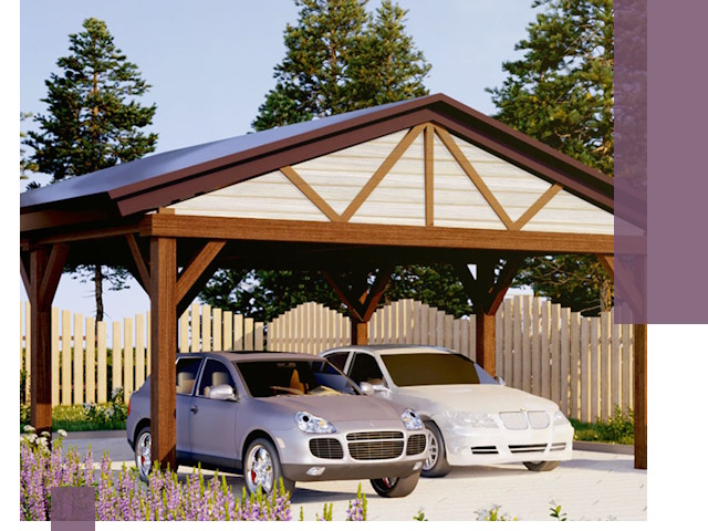 Навесы для автомобиля в Шадринске — изготовление и монтаж