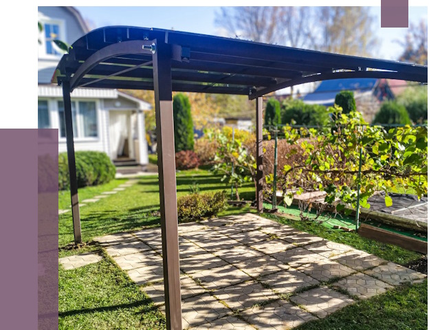 Навесы для дачи в Шадринске от 12875 руб. под ключ — ПРОЛЁТ-Шдр