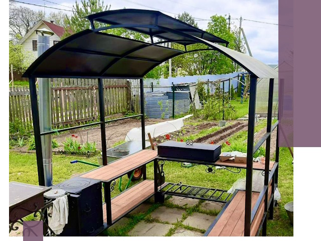 Навесы для барбекю в Шадринске: изготовление, монтаж и демонтаж