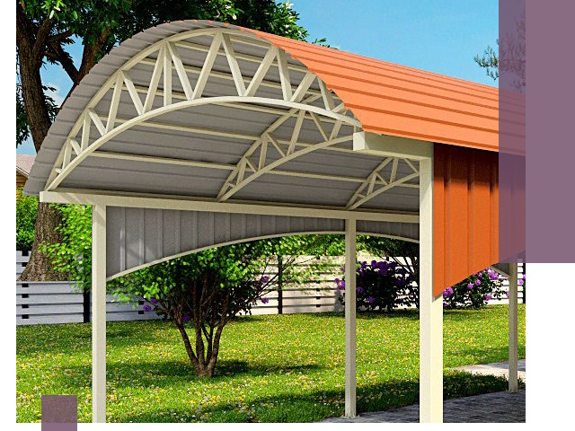 Навесы из профнастила под ключ в Шадринске — установка и монтаж