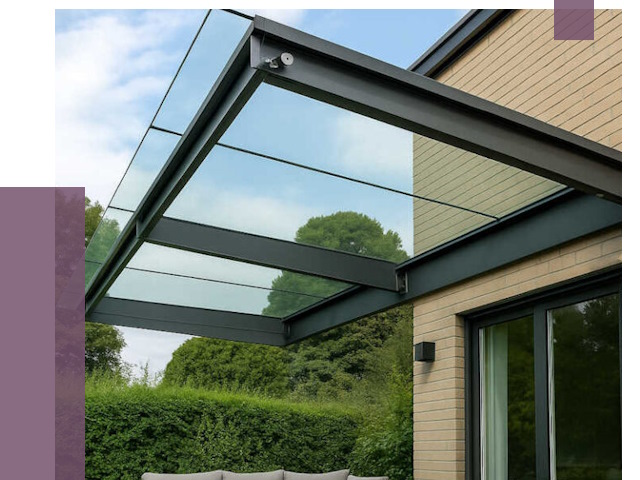 Стеклянные навесы и козырьки в Шадринске от 12409 руб.