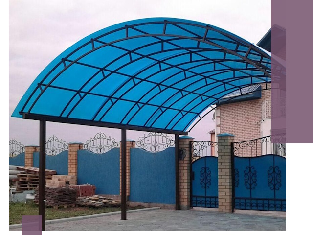 Арочные навесы под ключ в Шадринске — изготовление и монтаж