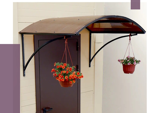 Козырьки над входом в Шадринске от 14994 руб.  | ПРОЛЁТ-Шдр