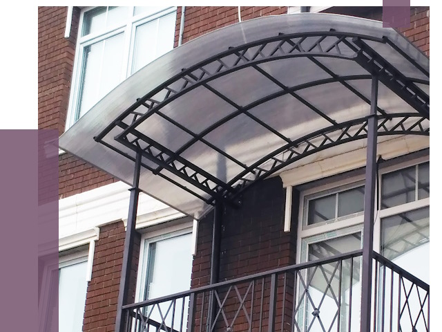 Козырьки над балконом в Шадринске от 8738 руб. | ПРОЛЁТ-Шдр