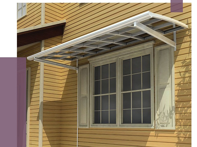 Козырьки над окнами в Шадринске от 7704 руб. — монтаж, покупки | ПРОЛЁТ-Шдр