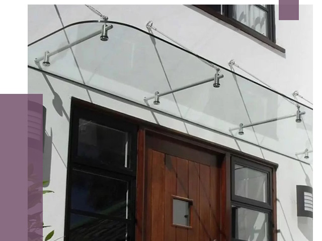 Стеклянные козырьки в Шадринске от 19131 руб. | ПРОЛЁТ-Шдр