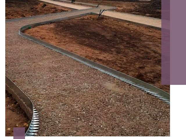 Металлические бордюры под ключ в Шадринске — изготовление и монтаж