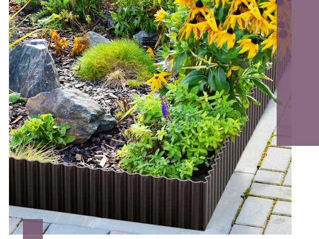 Металлические бордюры для клумб в Шадринске — производство и монтаж