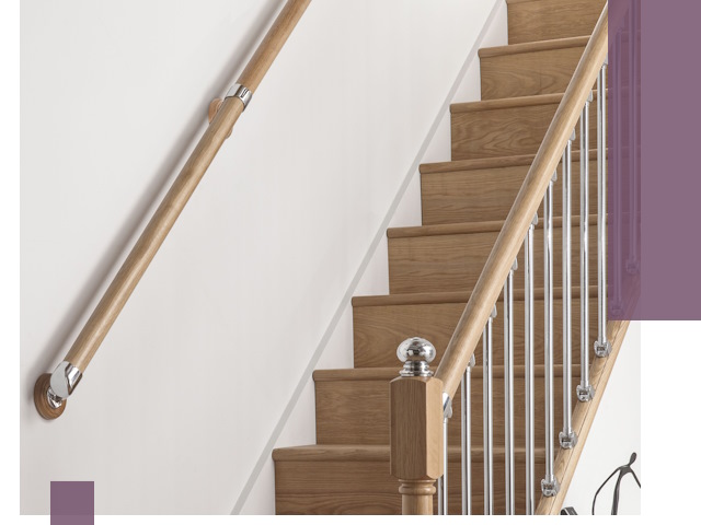 Пристенные поручни из стали и нержавейки под монтаж в Шадринске